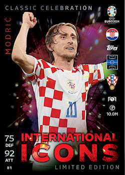 Luka Modric Croatia Topps Match Attax EURO 2024 International Icon Limited Edition #IILE1